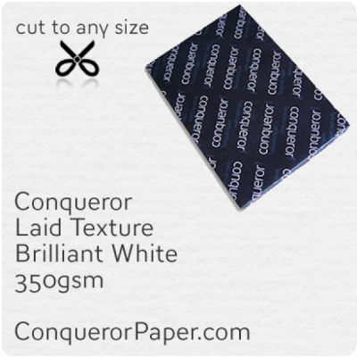 Laid Brilliant White SRA2-450x640mm 350gsm - 100 Sheets