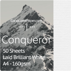 SMALL PACK - Laid Brilliant White A4-210x297mm 160gsm - 50 Sheets SMALL PACK - Laid Brilliant White A4-210x297mm 160gsm - 50 Sheets