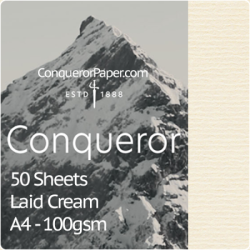 SMALL PACK - Laid Cream A4-210x297mm 100gsm - 50 Sheets