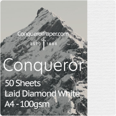 SMALL PACK - Laid Diamond White A4-210x297mm 100gsm - 50 Sheets SMALL PACK - Laid Diamond White A4-210x297mm 100gsm - 50 Sheets