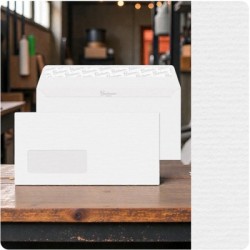 WINDOW Envelopes Laid Diamond White DL-110x220mm
