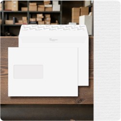 WINDOW Envelopes Laid Diamond White C5-162x229mm