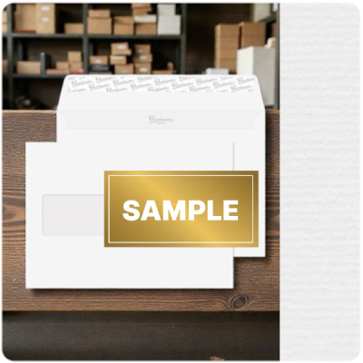 SAMPLE - WINDOW Envelopes Laid Diamond White C5-162x229mm