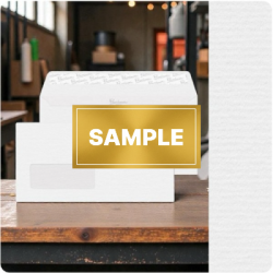 SAMPLE - WINDOW Envelopes Laid Diamond White DL-110x220mm