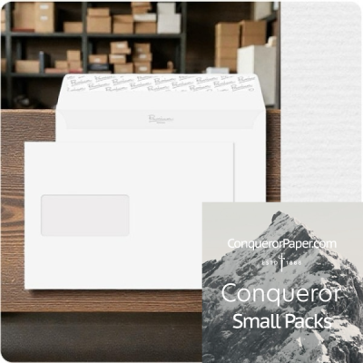 SMALL PACK - WINDOW Envelopes Laid Diamond White C5-162x229mm