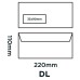 SMALL PACK WINDOW Envelopes Laid High White DL-110x220mm 120gsm