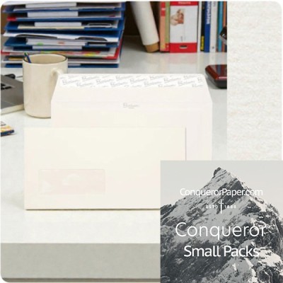 SMALL PACK WINDOW Envelopes Laid High White DL-110x220mm 120gsm