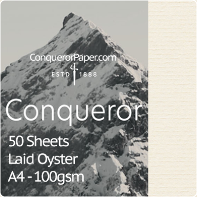 SMALL PACK - Laid Oyster A4-210x297mm 100gsm - 50 Sheets