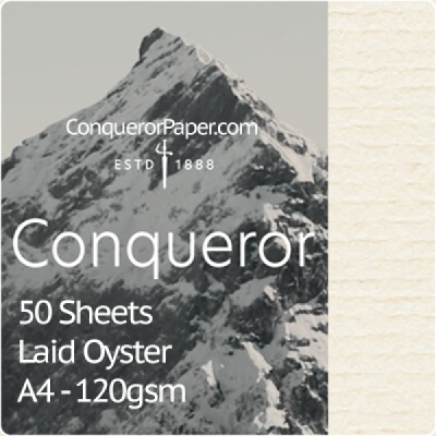 SMALL PACK - Laid Oyster A4-210x297mm 120gsm - 50 Sheets