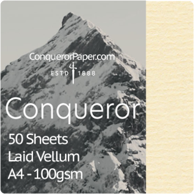 SMALL PACK - Laid Vellum A4-210x297mm 100gsm - 50 Sheets