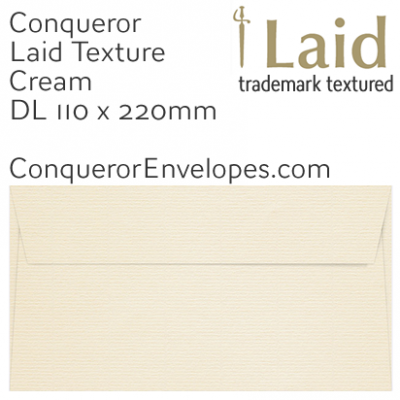 Laid Cream DL-110x220mm Envelopes