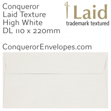 Laid High White DL-110x220mm Envelopes
