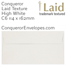 Laid High White C6-114x162mm Envelopes