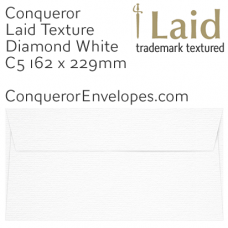 Laid Diamond White C5-162x229mm Envelopes