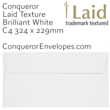 Laid Brilliant White C4-324x229mm Envelopes