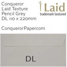 Laid Pencil Grey DL-110x220mm Envelopes