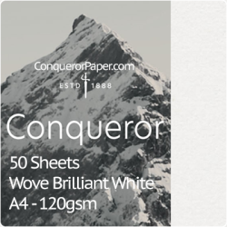 SMALL PACK - Wove Brilliant White A4-210x297mm 120gsm - 50 Sheets