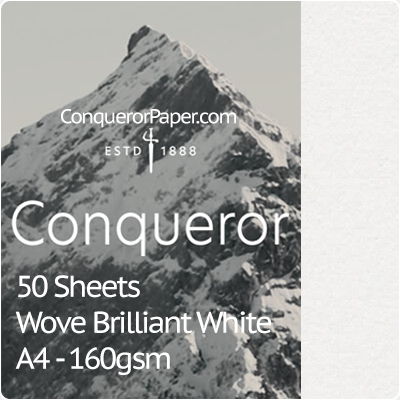 SMALL PACK - Wove Brilliant White A4-210x297mm 160gsm - 50 Sheets