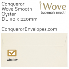 Wove Oyster DL-110x220mm Window Envelopes