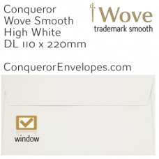 Wove High White DL-110x220mm Window Envelopes
