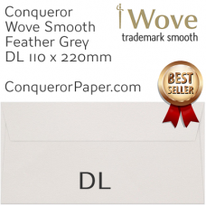 Wove Feather Grey DL-110x220mm Envelopes